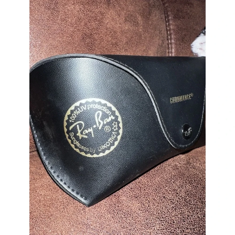 Ray Ban Black Leather Sunglasses CASE ONLY Chromance VGC